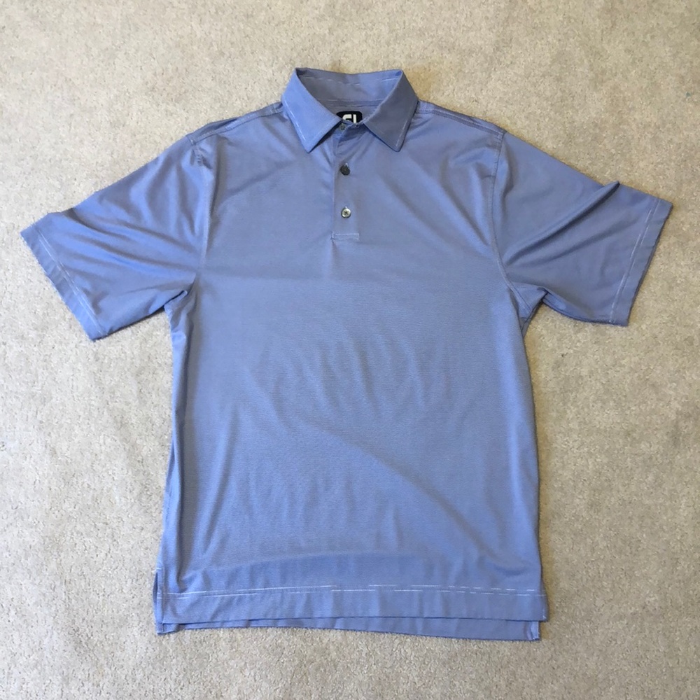 Footjoy golf polo (purple with pencil stripes)